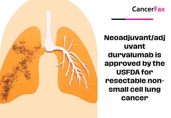 Neoadjuvantadjuvant durvalumab is approved by the USFDA for resectable non-small cell lung cancer