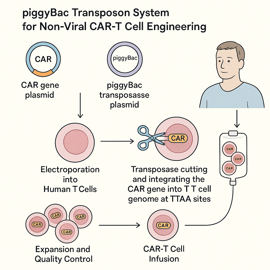 CAR T Cell therapy - PiggyBac Transposon System